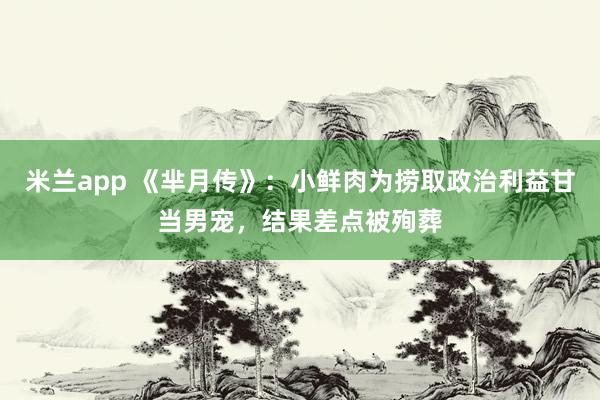 米兰app 《芈月传》：小鲜肉为捞取政治利益甘当男宠，结果差点被殉葬
