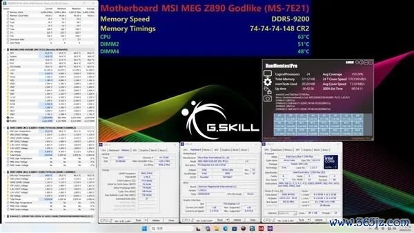 4-DIMM主板初次打破!芝奇DDR5内存跑出9200MT/s:仅1.1V电压