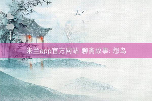 米兰app官方网站 聊斋故事: 怨鸟